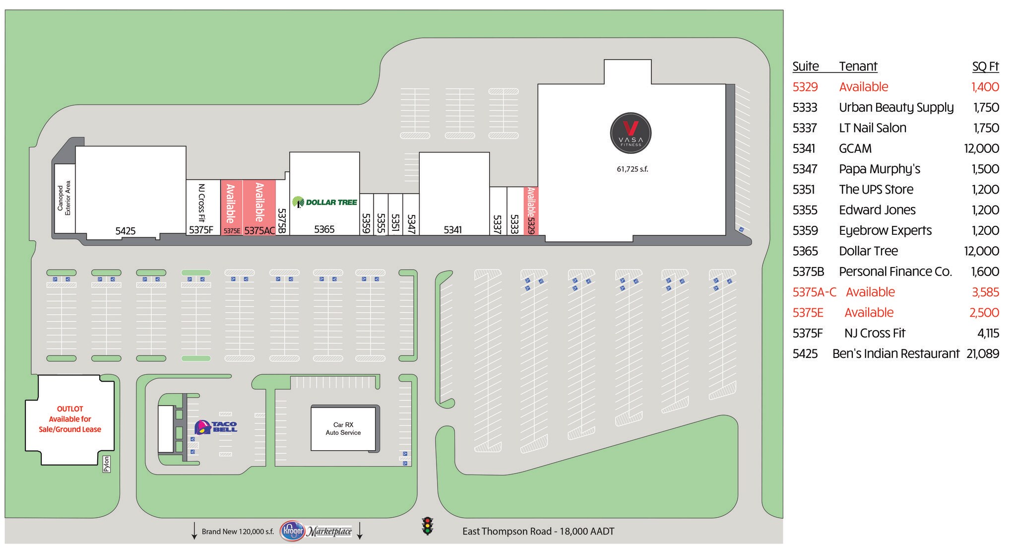 Cbre National 5325 5359 E Thompson Rd Indianapolis In