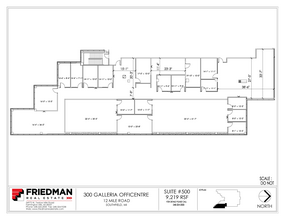 300 Galleria Officentre, Southfield, MI for lease Floor Plan- Image 1 of 2