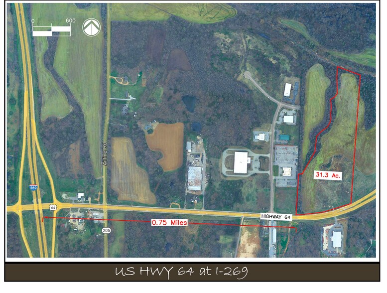 12757 U.S. Highway 64 Hwy, Eads, TN for sale - Aerial - Image 1 of 2