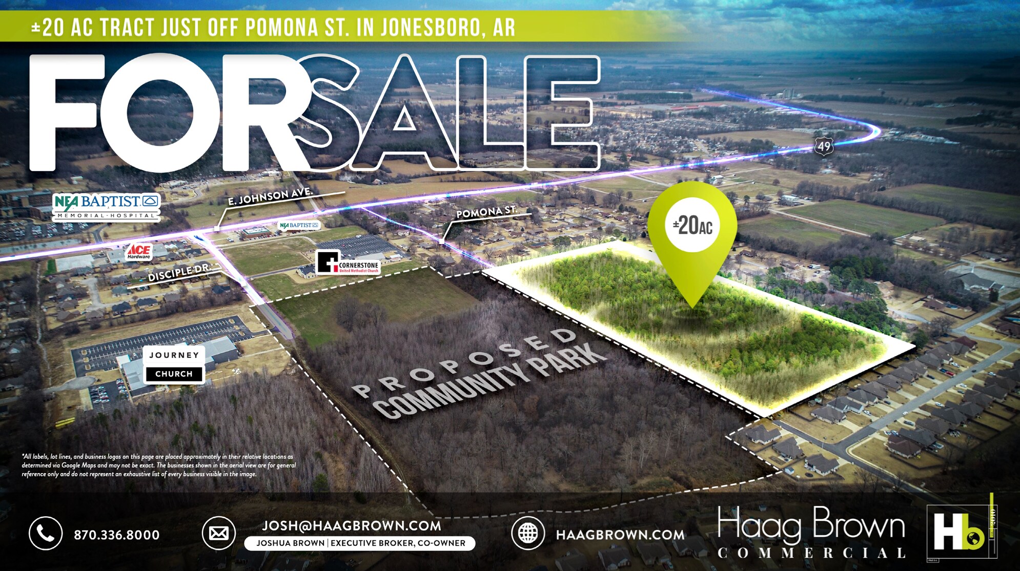 Pomona Drive, Jonesboro, AR for sale Aerial- Image 1 of 6