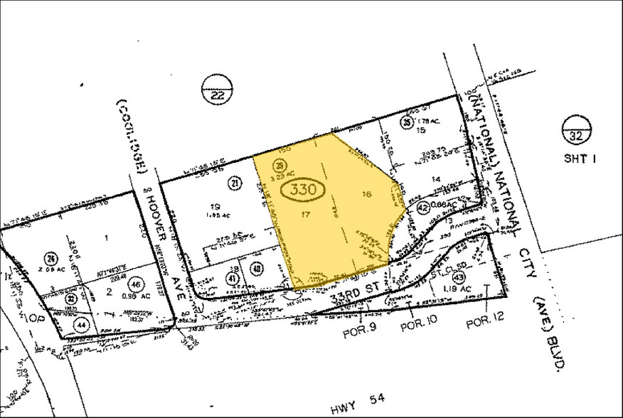 131 W 33rd St, National City, CA for lease - Plat Map - Image 2 of 14