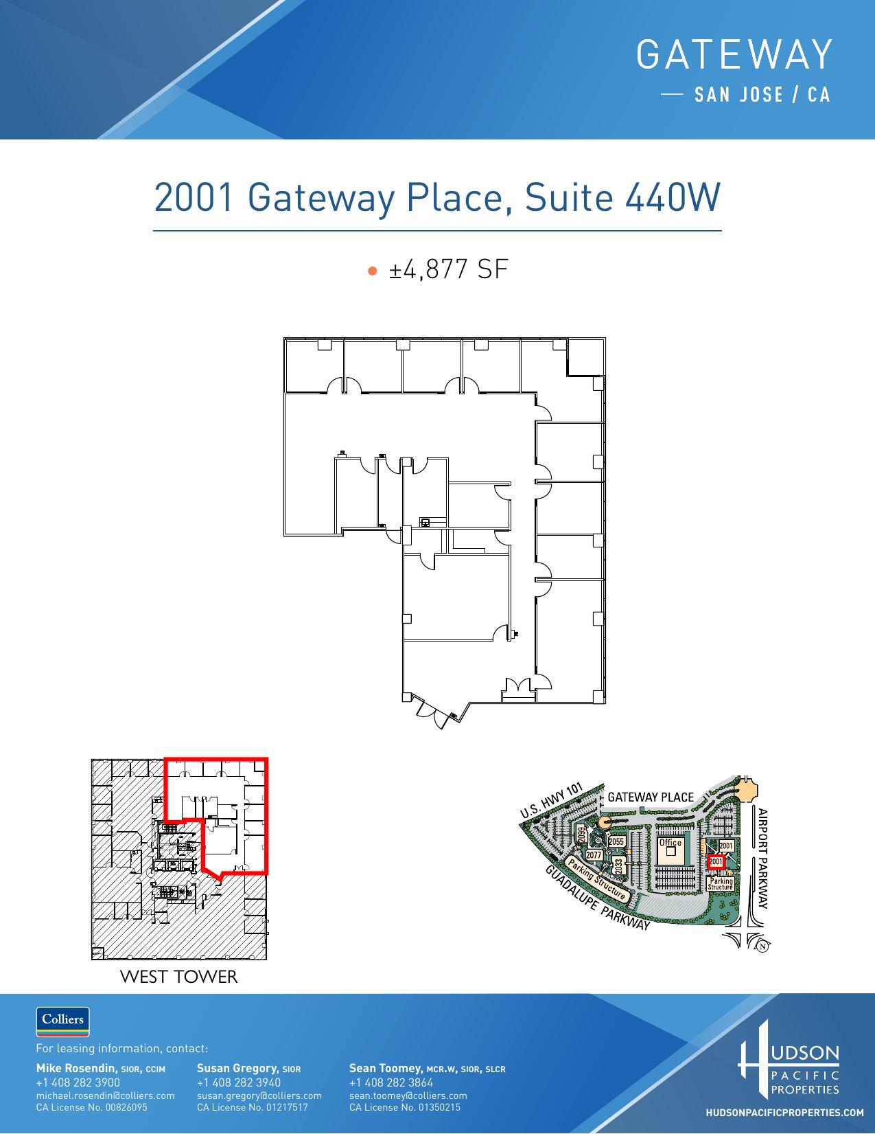 2033 Gateway Pl, San Jose, CA for lease Floor Plan- Image 1 of 1