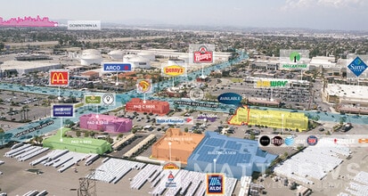 Garfield Ave, South Gate, CA - AERIAL  map view