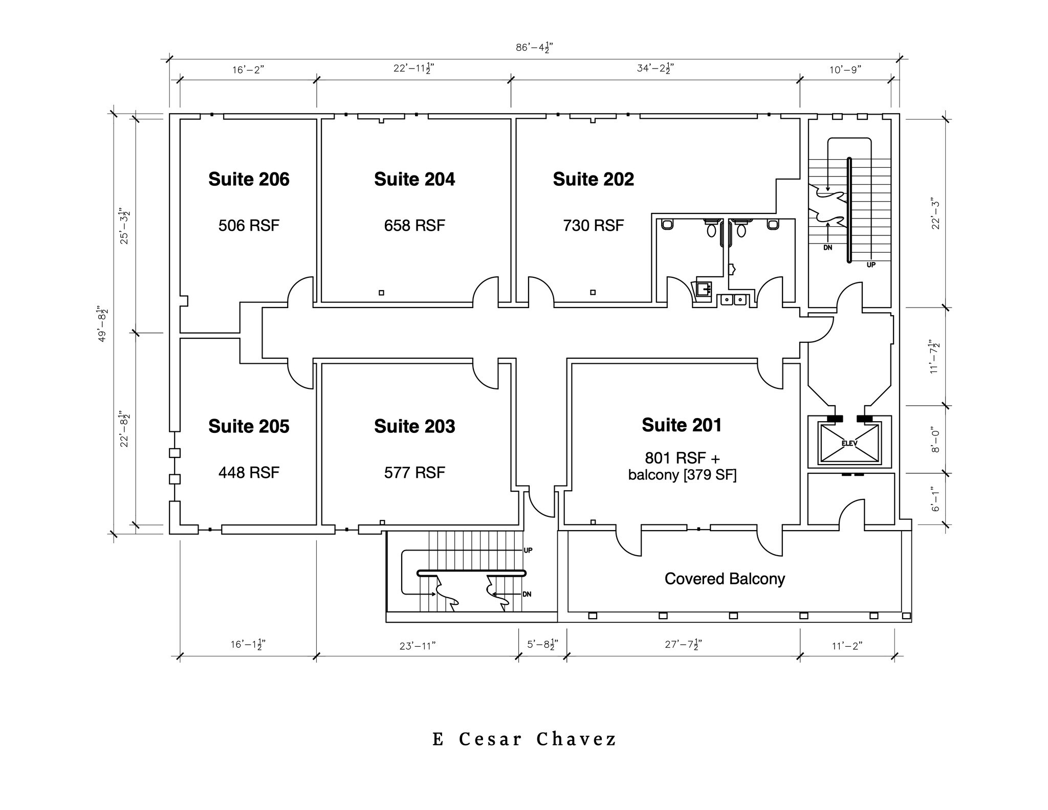 1901 E Cesar Chavez St, Austin, TX for lease Floor Plan- Image 1 of 1