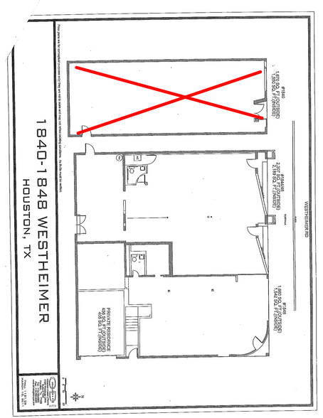 1840 Westheimer Rd, Houston, TX for lease - Floor Plan - Image 2 of 6