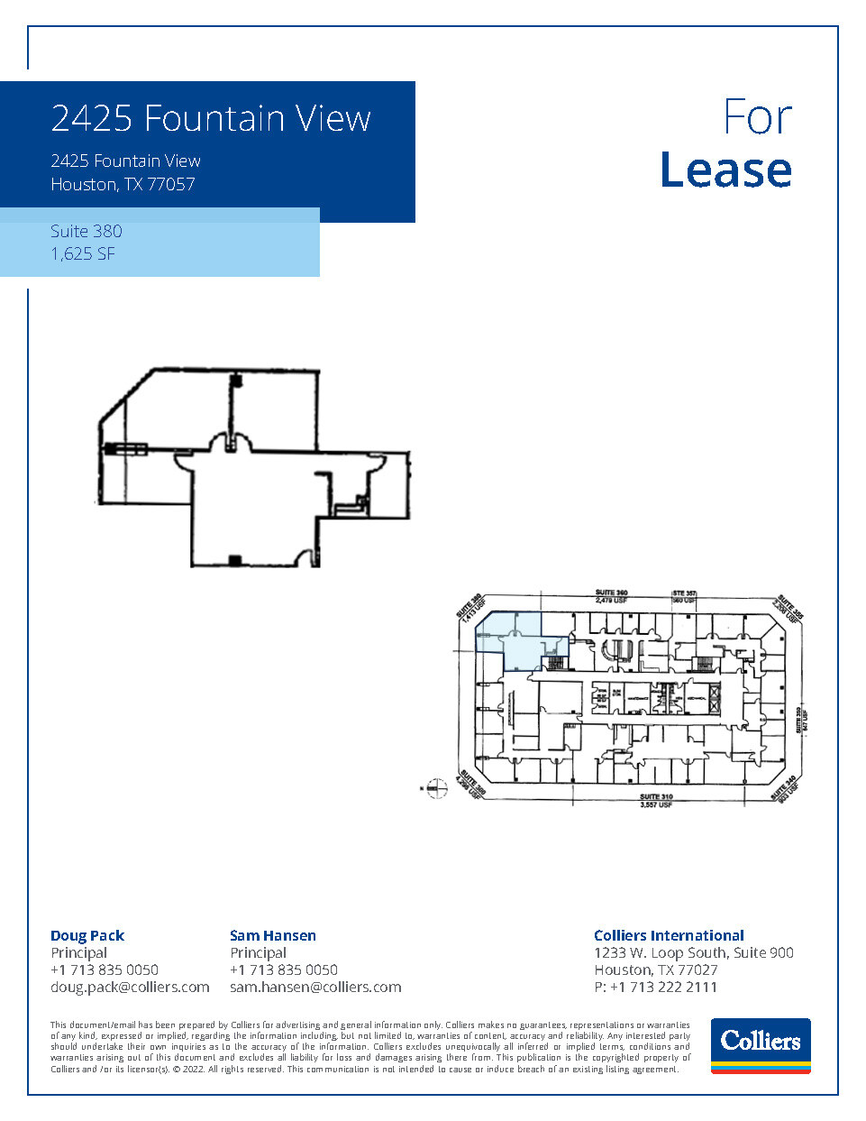 2425 Fountain View Dr, Houston, TX for lease Floor Plan- Image 1 of 1