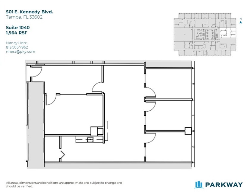 501 E Kennedy Blvd, Tampa, FL for lease Floor Plan- Image 1 of 1