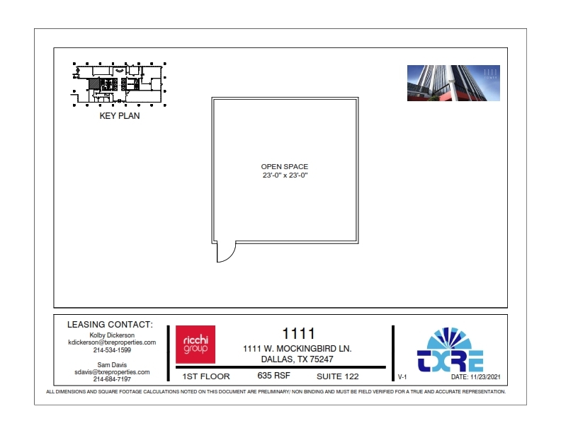 1111 W Mockingbird Ln, Dallas, TX for lease Floor Plan- Image 1 of 1