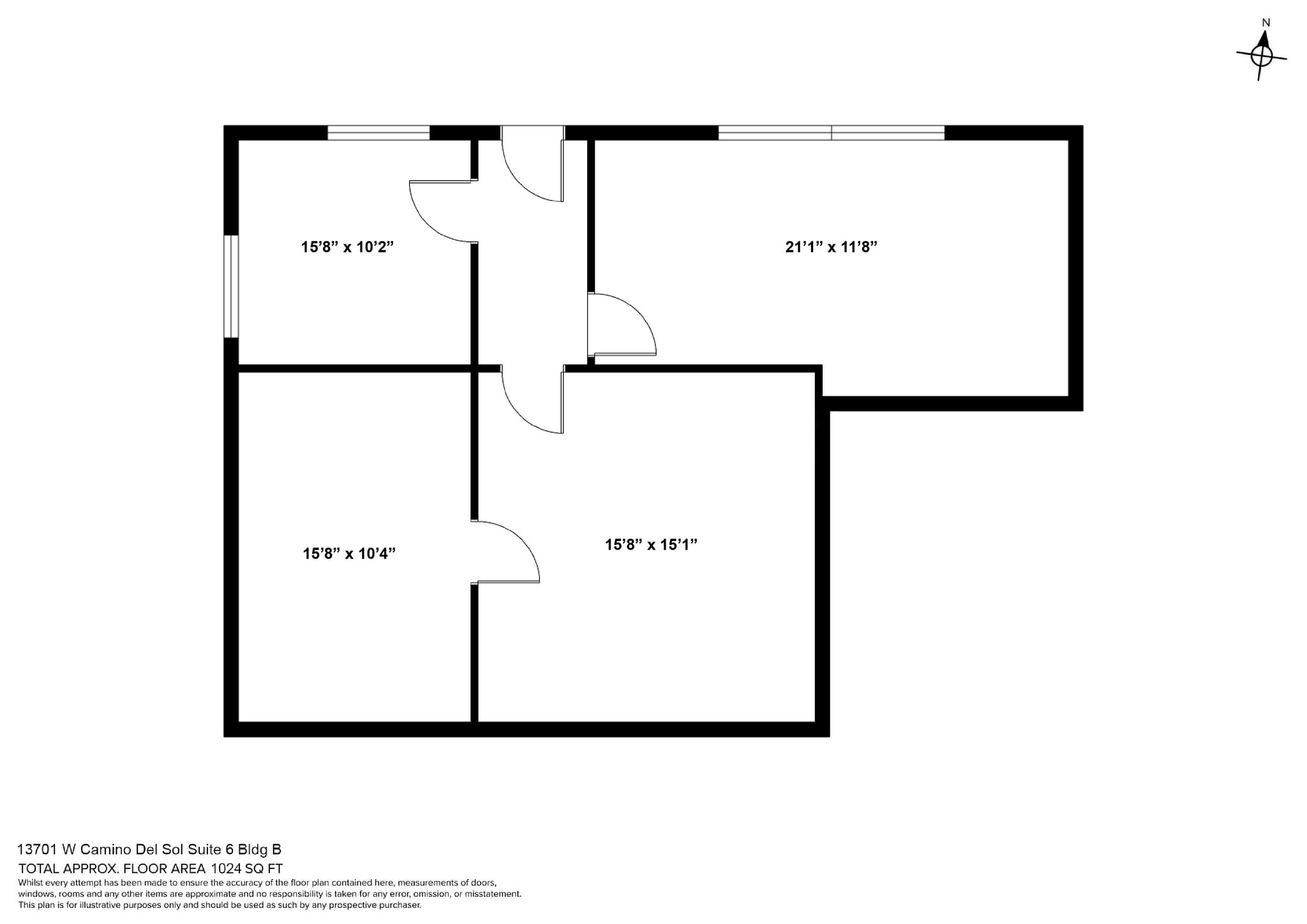 13711 W Camino Del Sol, Sun City West, AZ for lease Floor Plan- Image 1 of 12