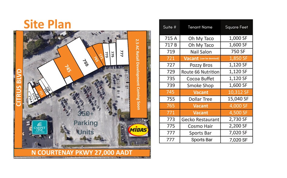 715-785 N Courtenay Pky, Merritt Island, FL for lease - Site Plan - Image 2 of 27