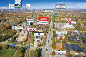 884 S Waukegan Rd, Lake Forest, IL - AERIAL  map view - Image1