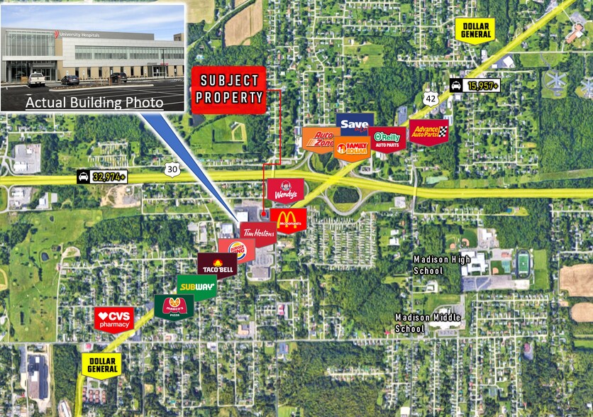 1075 Ashland Rd, Mansfield, OH for lease - Aerial - Image 2 of 7