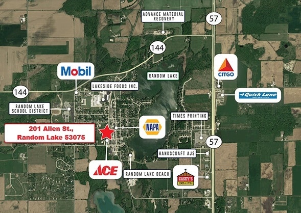 201 Allen St, Random Lake, WI for sale - Building Photo - Image 2 of 2