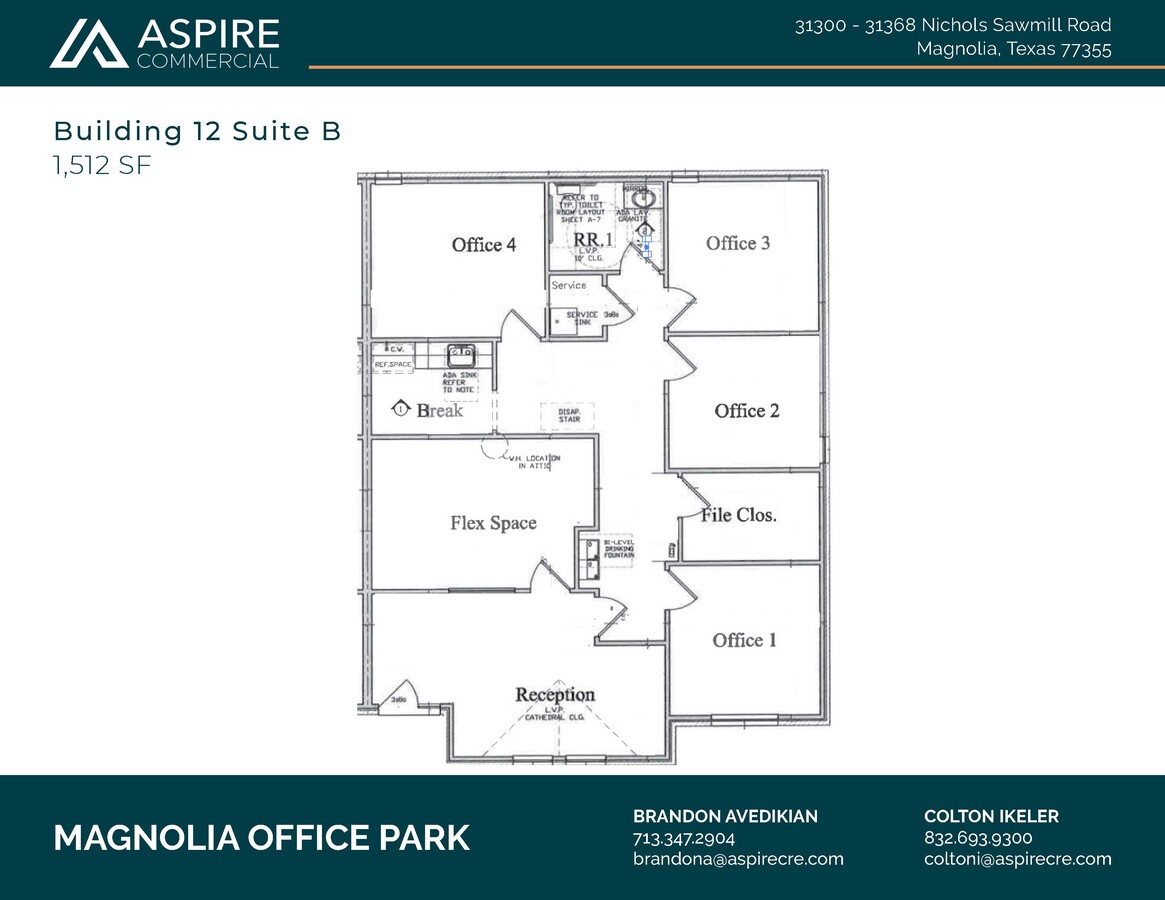 31300-31368 Nichols Sawmill Rd, Magnolia, TX 77355 - Unit 12-B -  - Floor Plan - Image 1 of 2