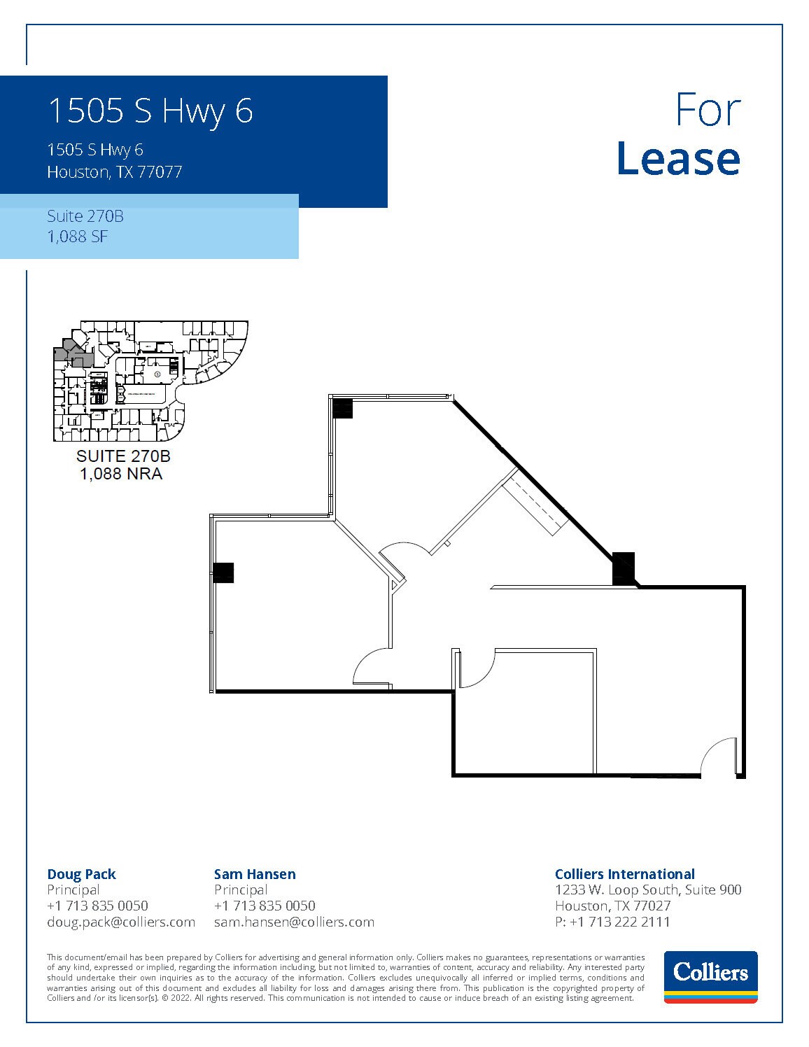 1505 S Hwy 6, Houston, TX for lease Floor Plan- Image 1 of 1