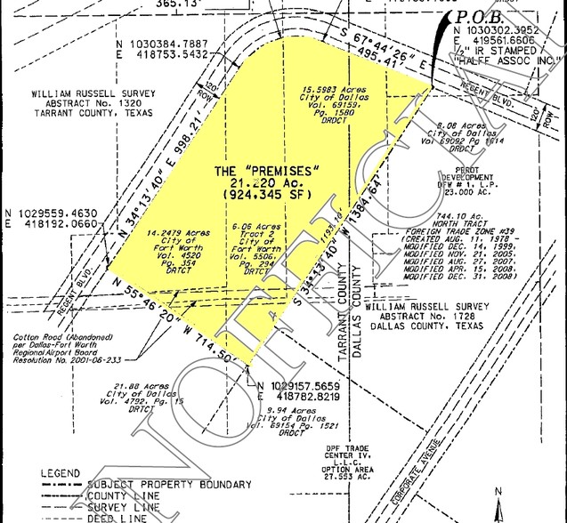 2500 Regent Blvd, Dallas, TX for lease - Plat Map - Image 3 of 4