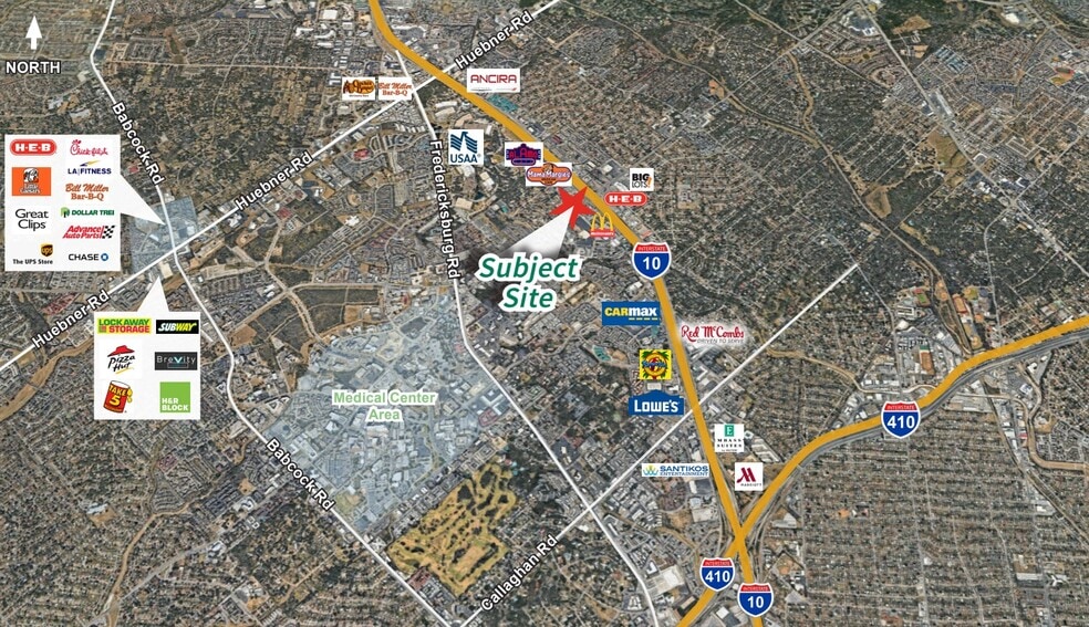 9411 Wurzbach Rd, San Antonio, TX for lease - Aerial - Image 3 of 4