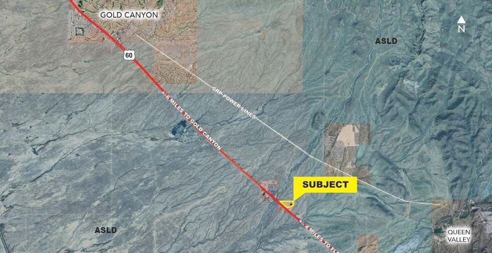 N Of US Rte 60 & E El Camino Viejo Intersection, Gold Canyon, AZ for sale - Aerial - Image 2 of 3