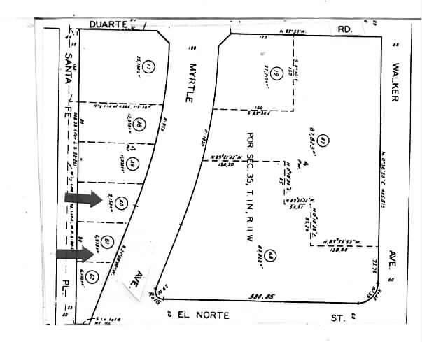 1819 S Myrtle Ave, Monrovia, CA for lease - Plat Map - Image 3 of 8