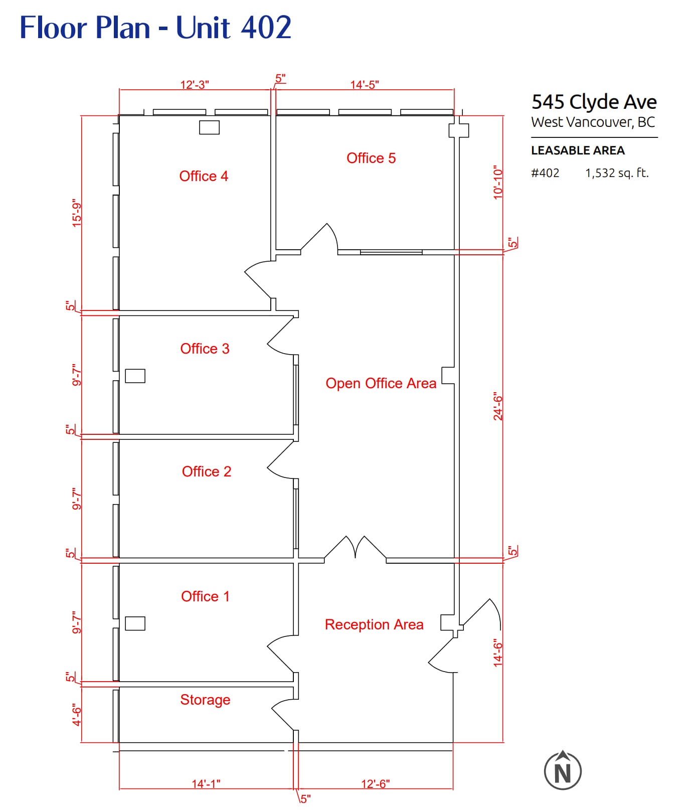 545 Clyde Ave, West Vancouver, BC for lease Floor Plan- Image 1 of 2
