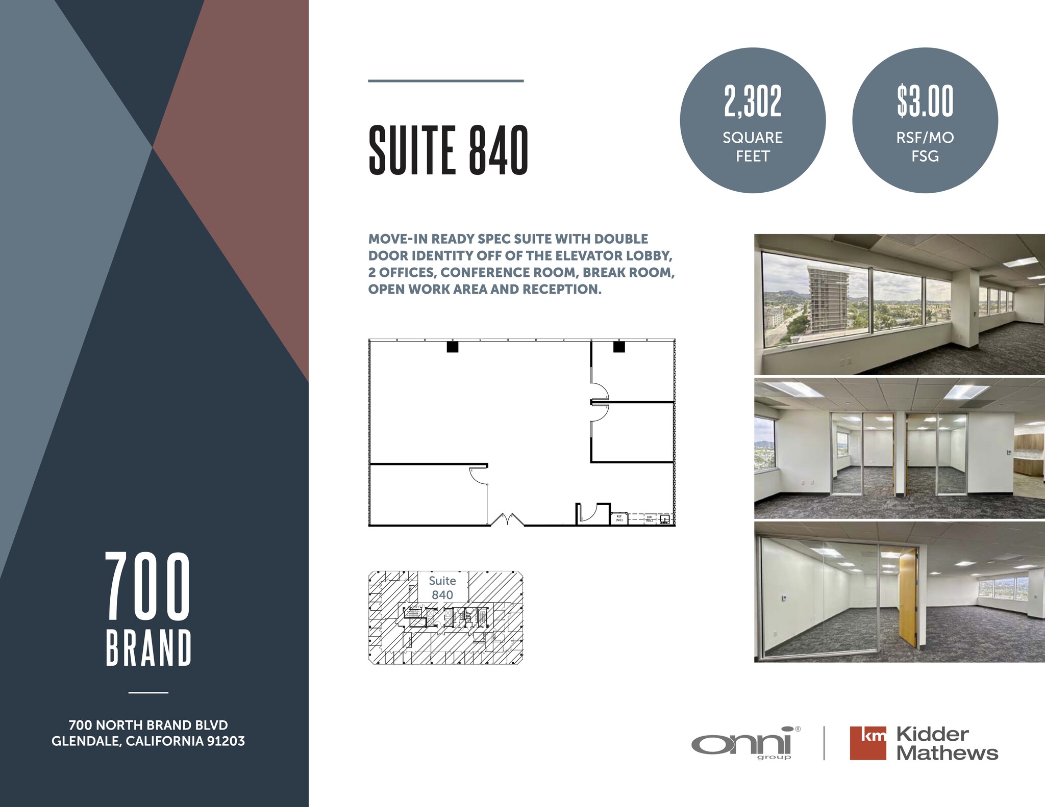 700 N Brand Blvd, Glendale, CA for lease Floor Plan- Image 1 of 5