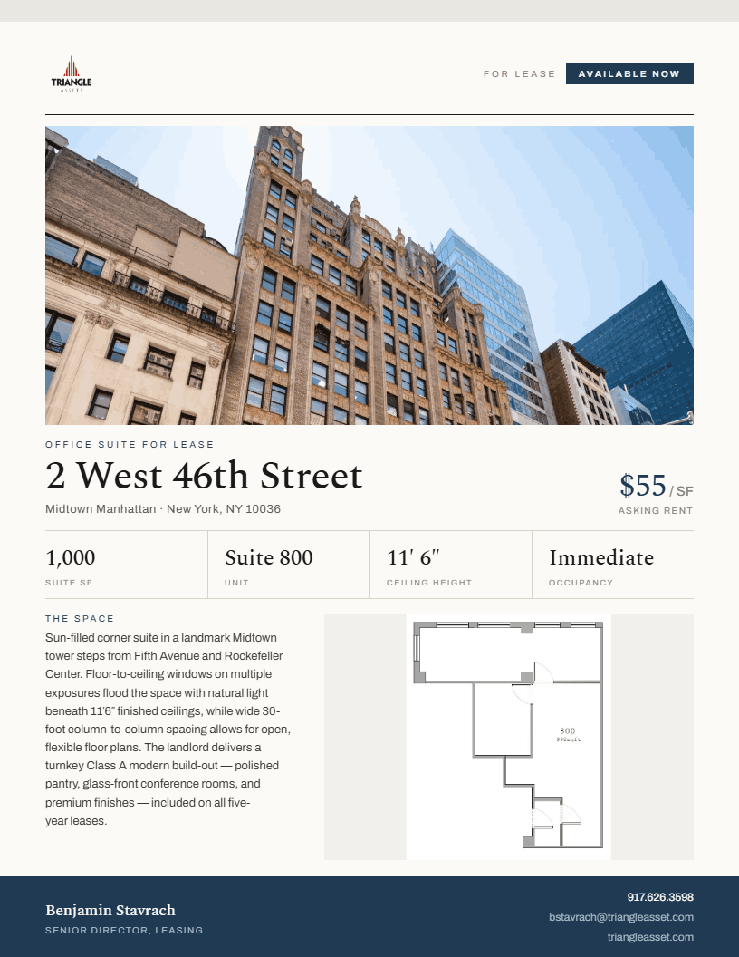 2 W 46th St, New York, NY for lease Interior Photo- Image 1 of 1