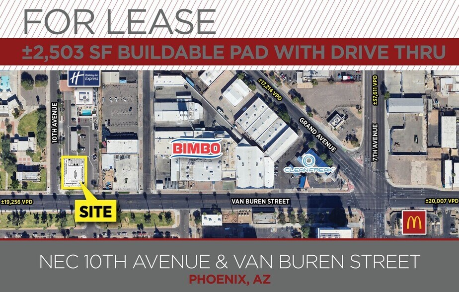NEC 10th Ave & Van Buren St, Phoenix, AZ for lease - Building Photo - Image 1 of 2