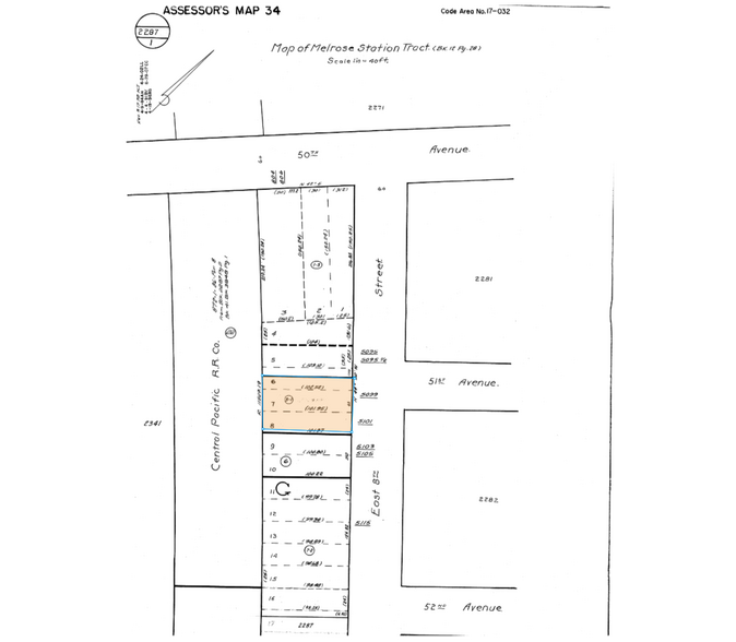 789 54th Ave, Oakland, CA for sale - Plat Map - Image 2 of 2