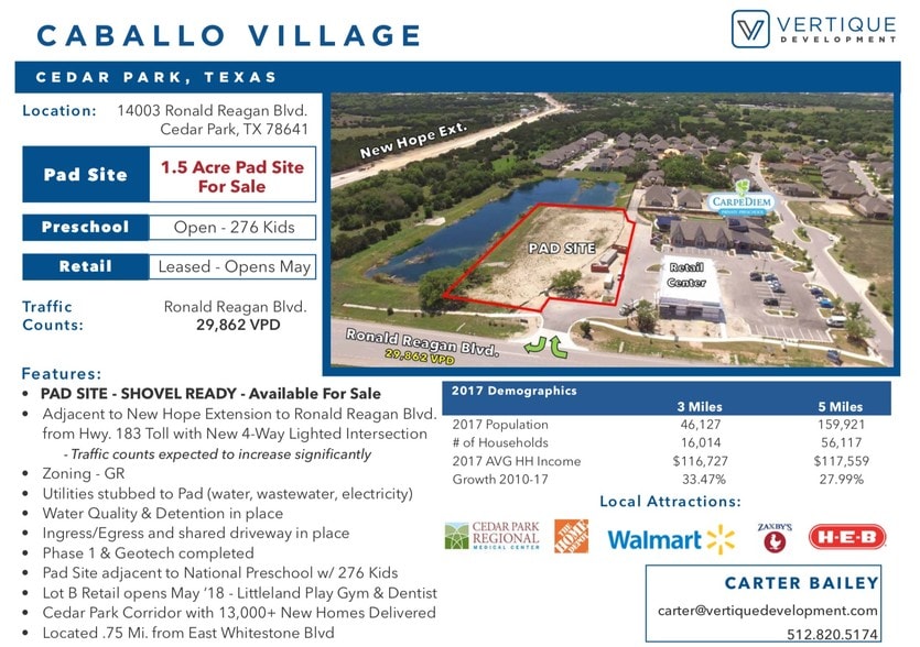 14001 Ronald Reagan Blvd, Leander, TX for sale - Other - Image 1 of 1