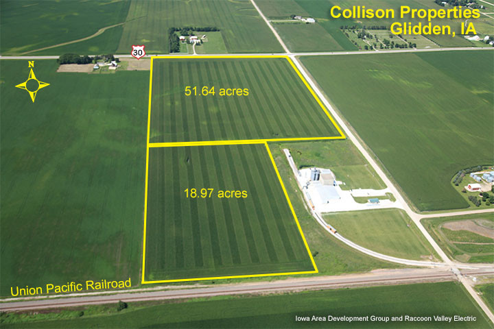 US Hwy 30 & Sycamore Ave, Glidden, IA for sale - Aerial - Image 2 of 2