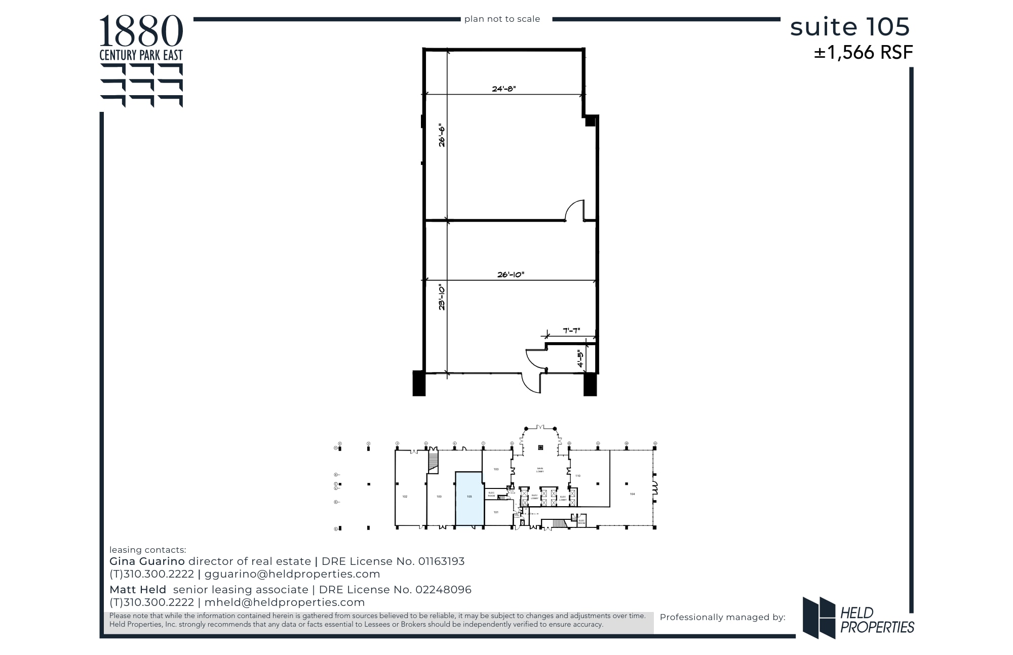 1880 Century Park E, Los Angeles, CA for lease Floor Plan- Image 1 of 2