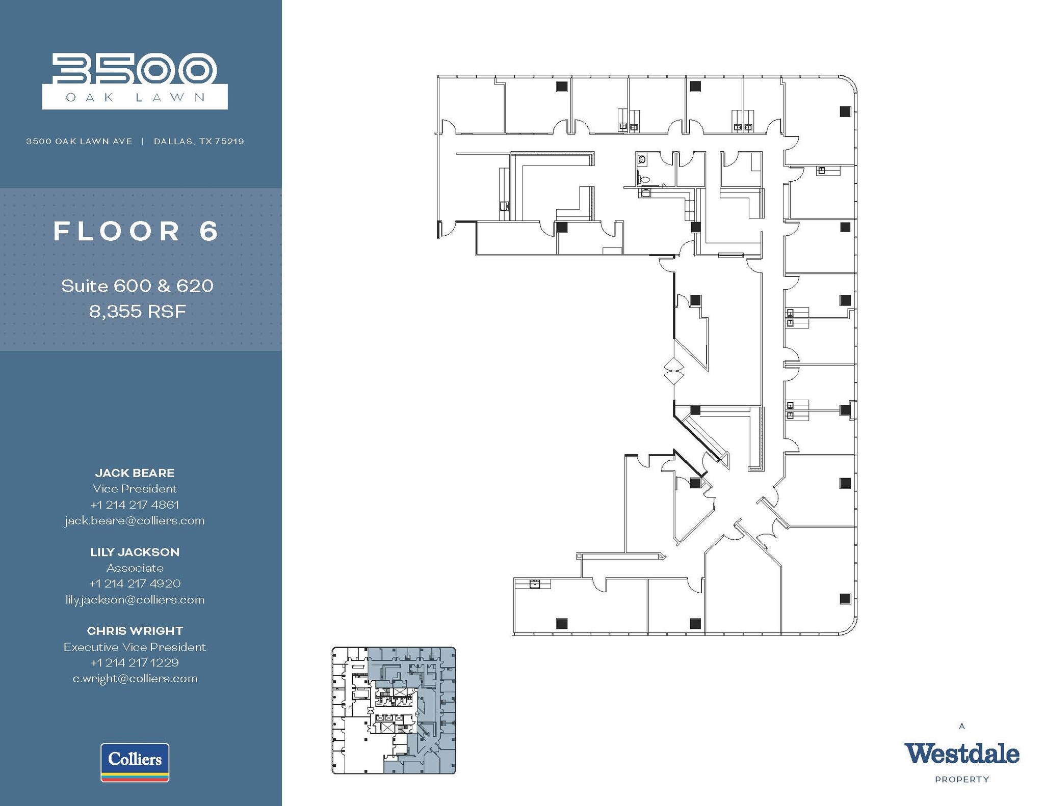 3500 Oak Lawn Ave, Dallas, TX for lease Floor Plan- Image 1 of 2