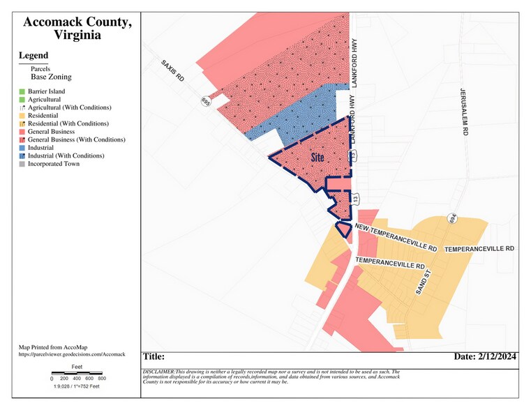 Saxis Rd, Temperanceville, VA 23442 Development Opportunity at Rt 13