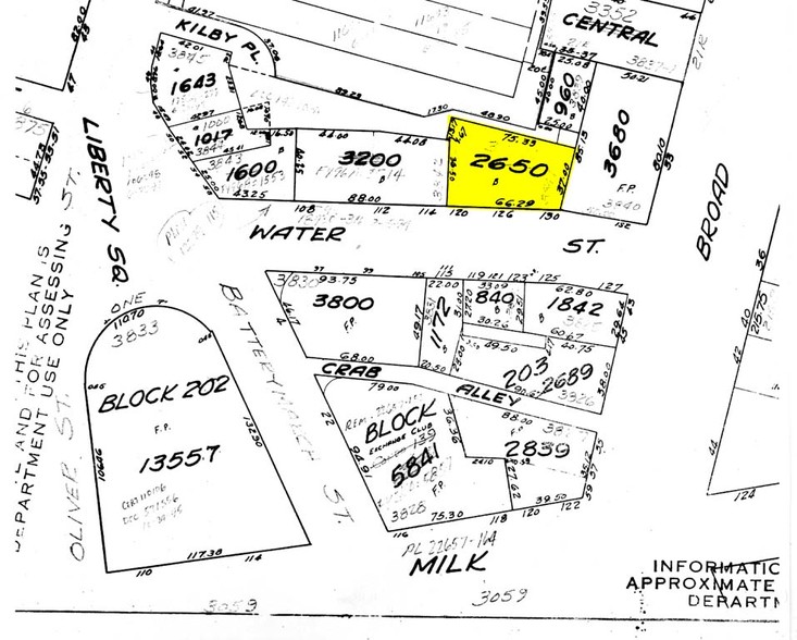 120-130 Water St, Boston, MA for lease - Plat Map - Image 2 of 6