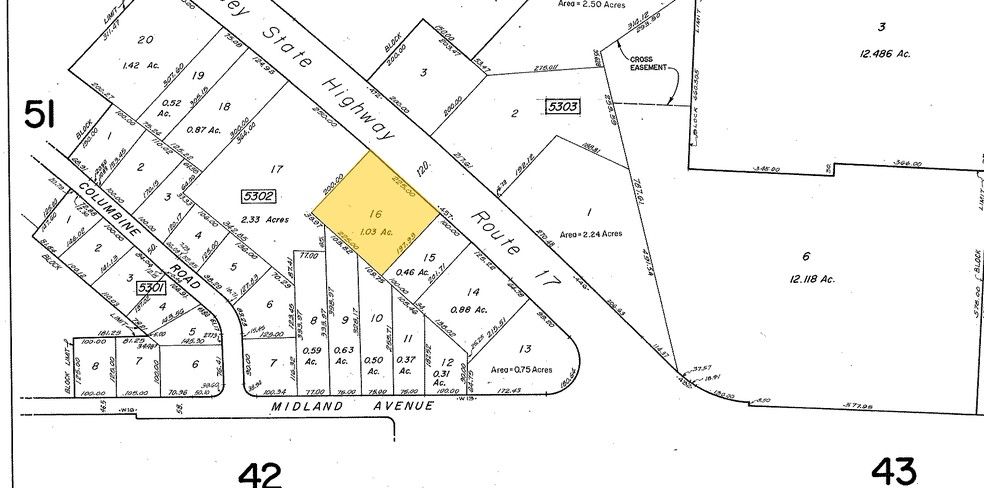 461 Route 17, Paramus, NJ for lease - Plat Map - Image 3 of 4