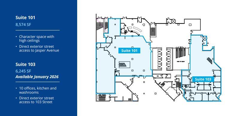 10303 Jasper Ave NW, Edmonton, AB for lease Floor Plan- Image 1 of 1