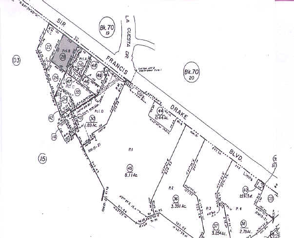 511 Sir Francis Drake Blvd, Greenbrae, CA for lease - Plat Map - Image 2 of 8