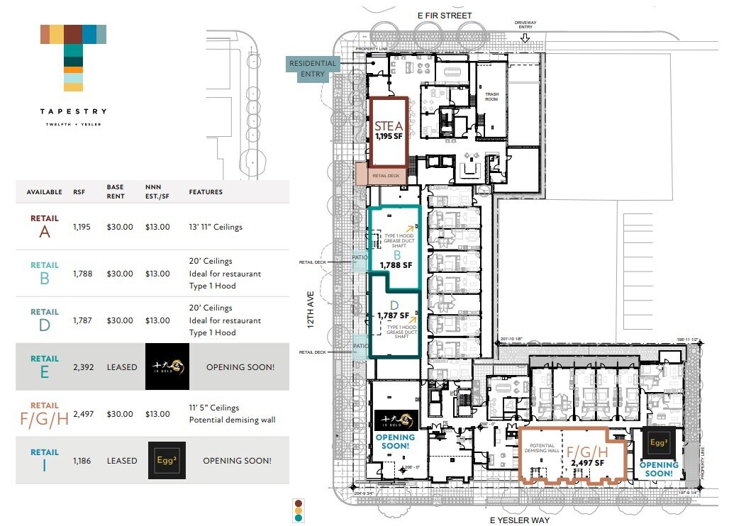 104 12th Ave, Seattle, WA for lease Floor Plan- Image 1 of 1