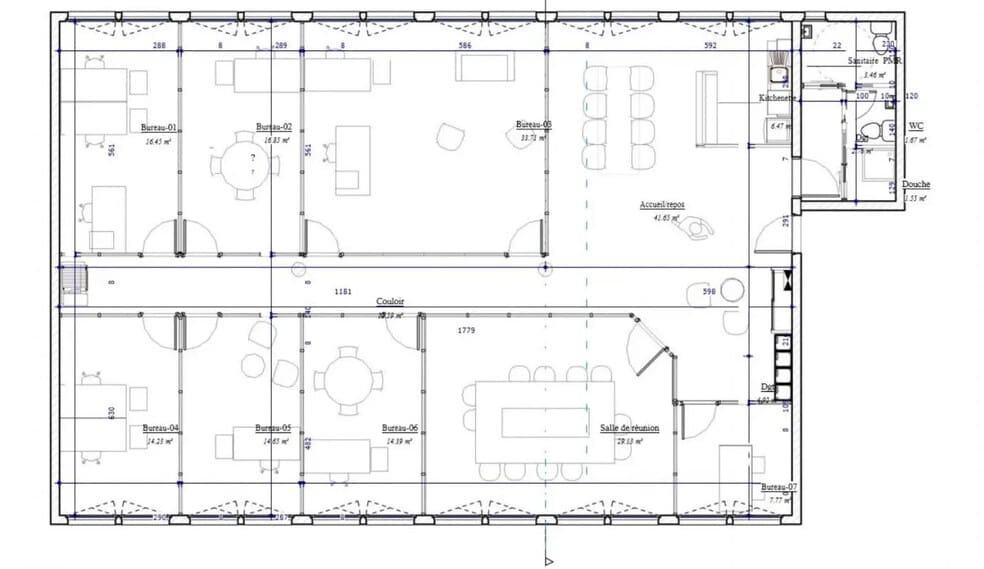 Office in Rennes for lease - Floor Plan - Image 3 of 4