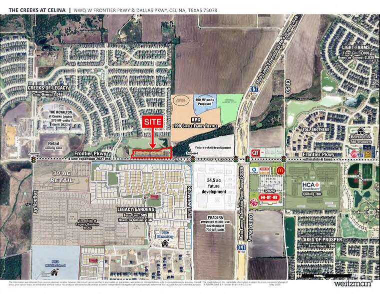 NWQ W Frontier Pky & Dallas Pky, Celina, TX for lease - Site Plan - Image 1 of 4