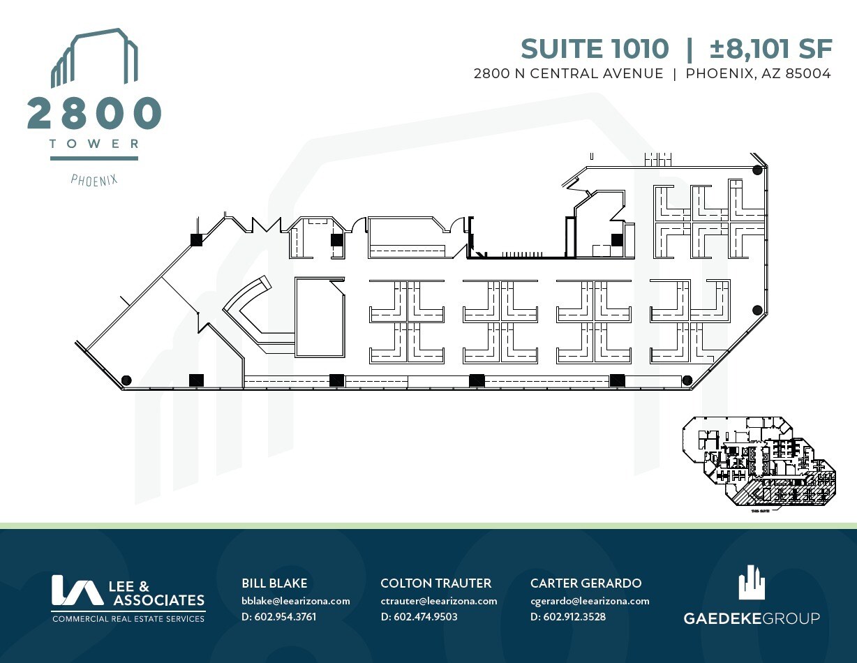 2800 N Central Ave, Phoenix, AZ for lease Floor Plan- Image 1 of 2