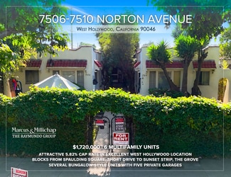 More details for 7506 Norton Ave, West Hollywood, CA - Multifamily for Sale