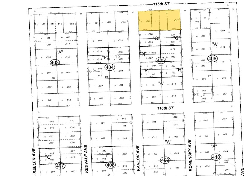 4035-4047 W 115th St, Alsip, IL for lease - Plat Map - Image 3 of 11