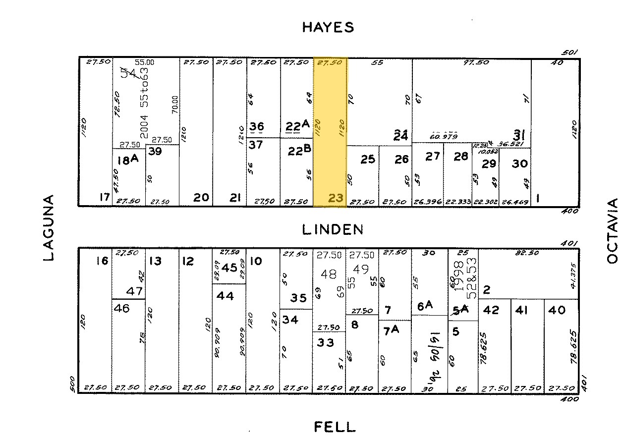 547-551 Hayes St, San Francisco, CA for sale Plat Map- Image 1 of 1