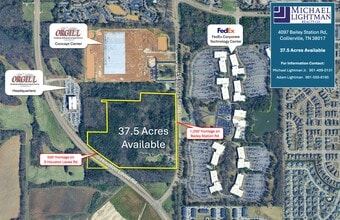 4135 Bailey Station Rd, Collierville, TN - AERIAL  map view - Image1