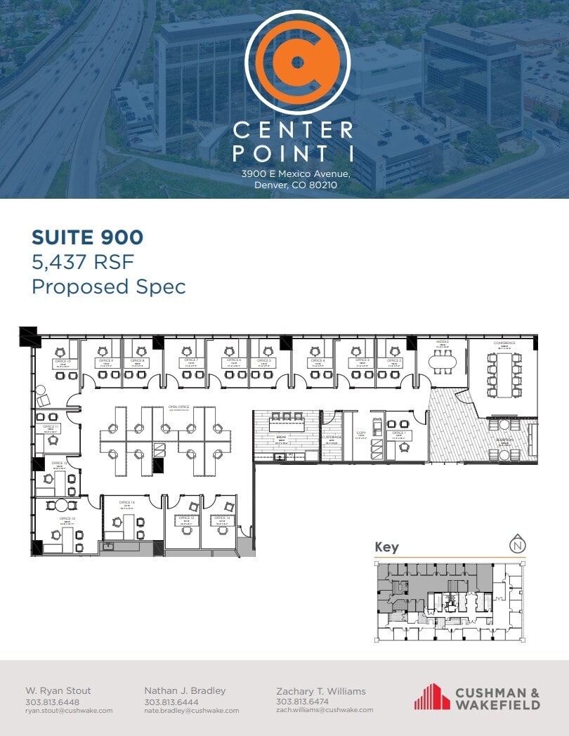3900 E Mexico Ave, Denver, CO for lease Floor Plan- Image 1 of 1