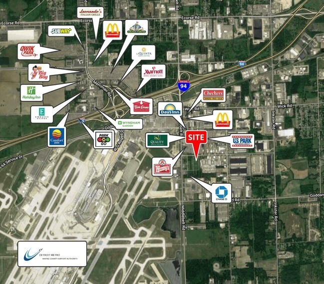 Vacant Hildebrandt, Romulus, MI 48174 Trucking Opportunity ZoneAerotropolis Zone