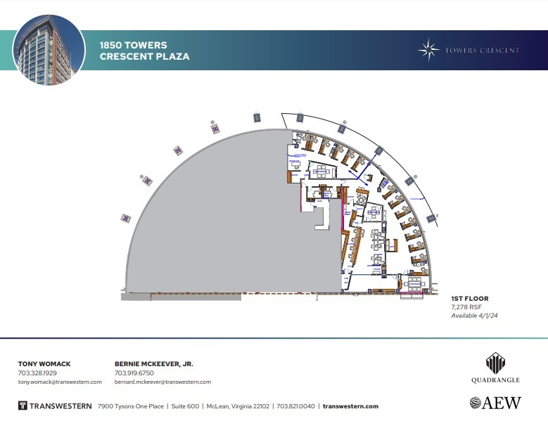 1850 Towers Crescent Plz, Vienna, VA for lease Floor Plan- Image 1 of 1