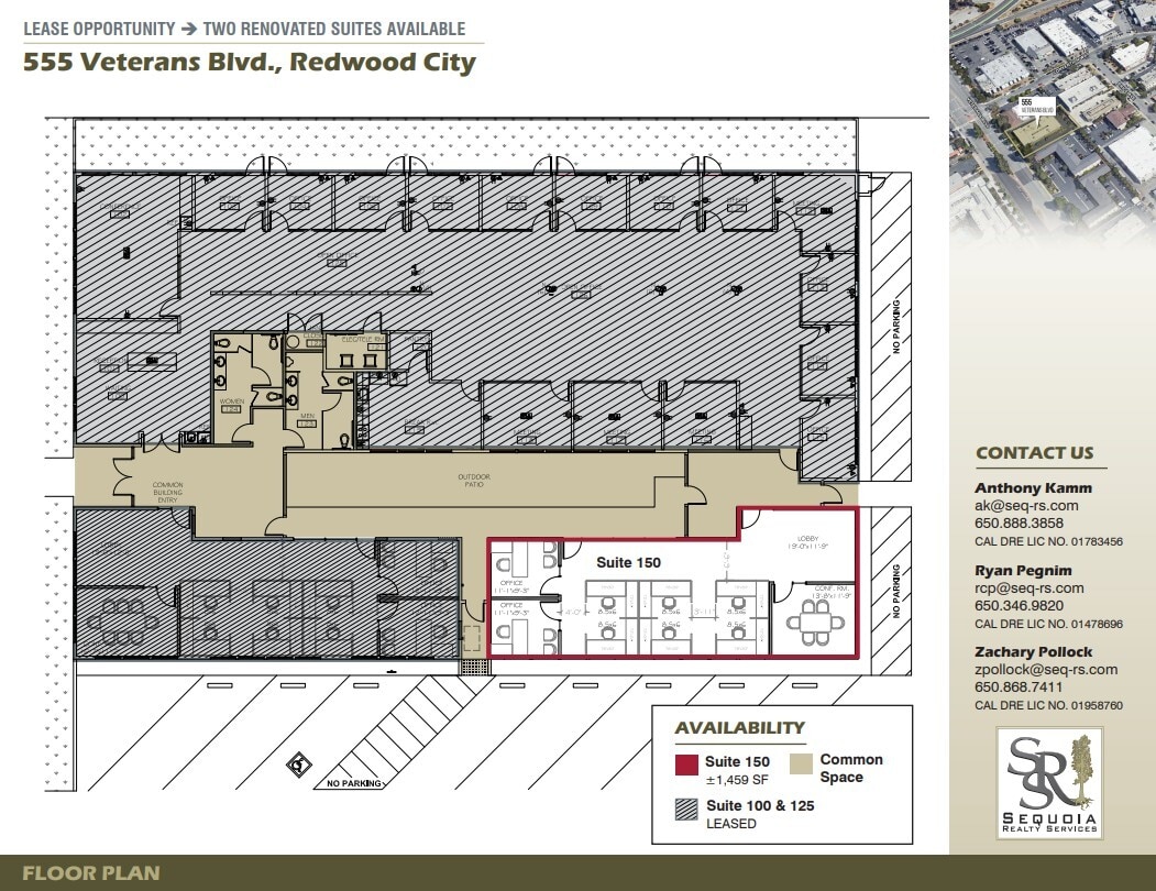 555 Veterans Blvd, Redwood City, CA for lease Floor Plan- Image 1 of 1