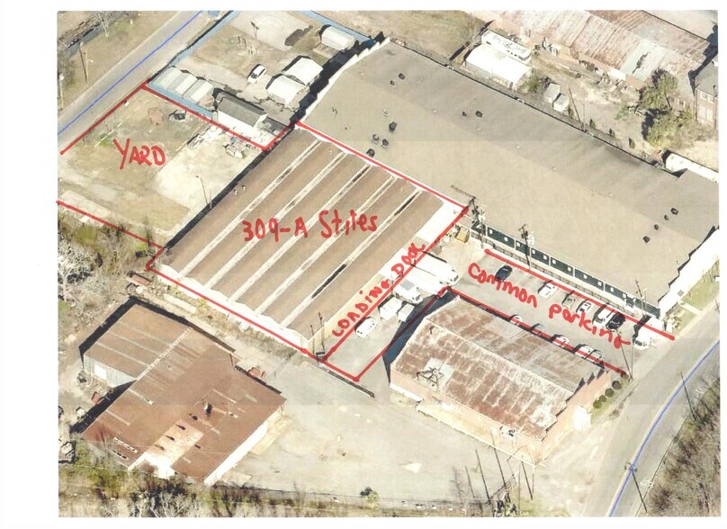 309 Stiles Ave A, Savannah, GA for sale - Aerial showing estimated boundaries - Image 1 of 11